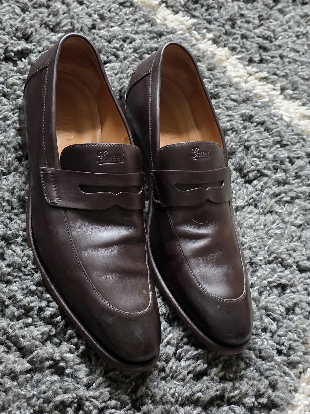 Gucci Dark Brown Leather Penny Loafers - Picture 15 of 16
